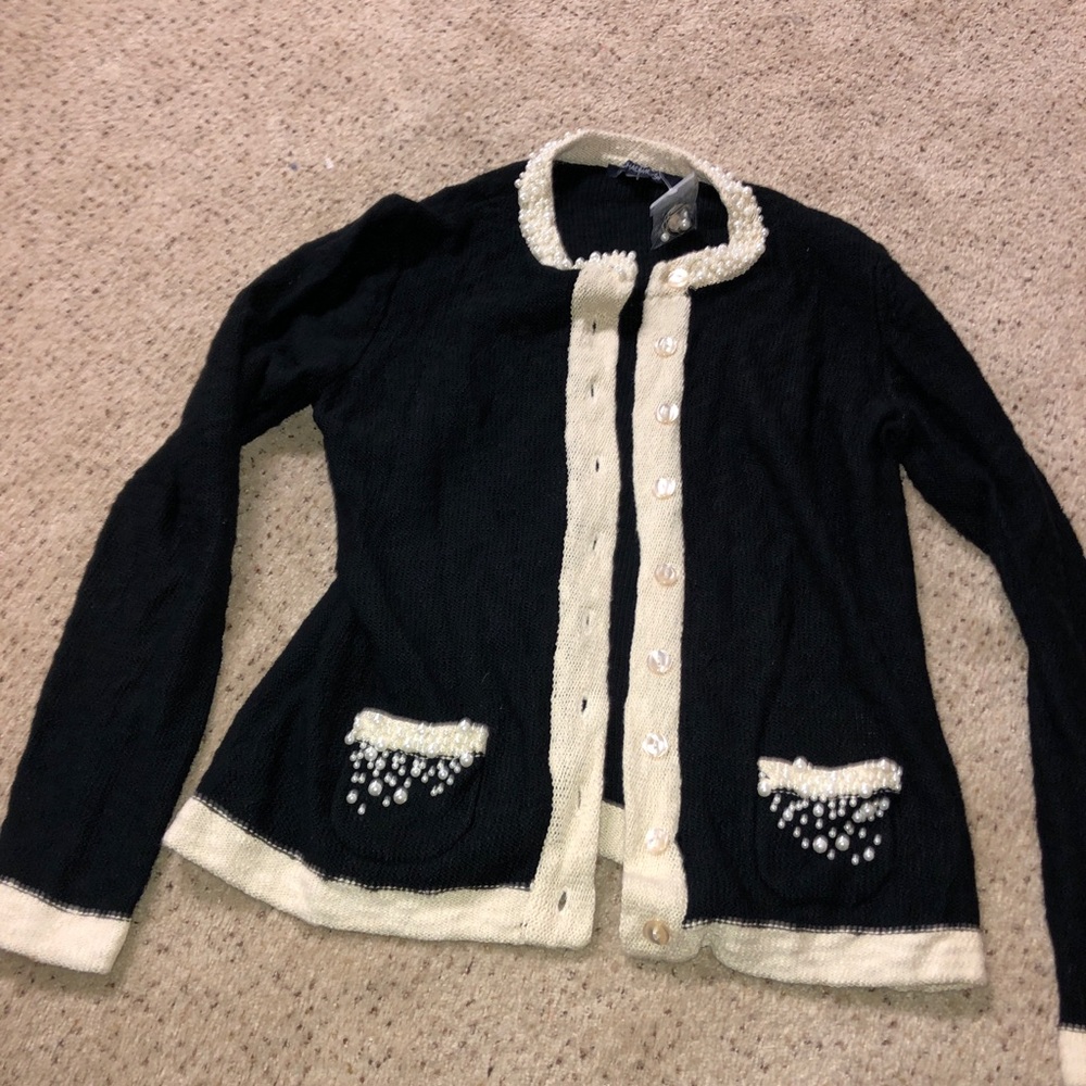 Chadwicks pearl cardigan new